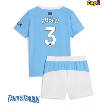 Manchester City Ruben Dias #3 Echipament de Fotbal Replică 2025-26 Copii Acasa (+ Șorturi)